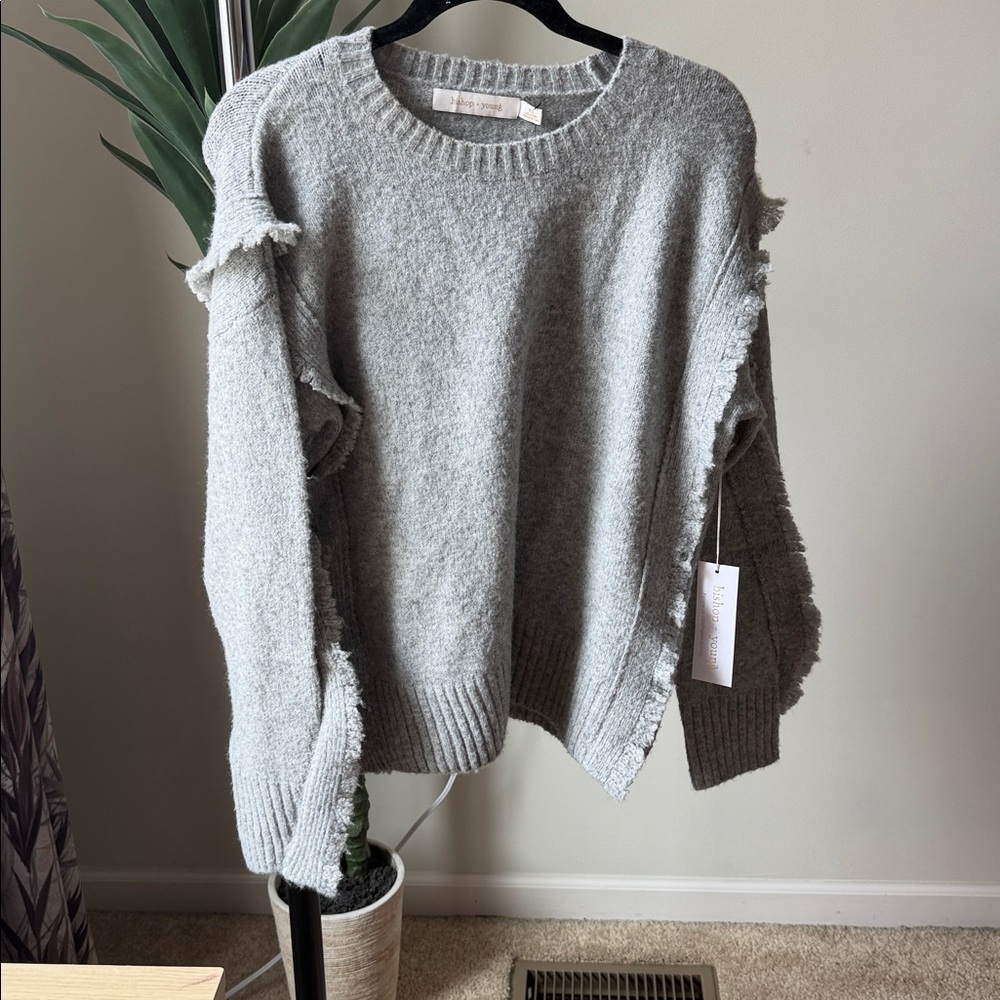 Bishop + Young Makenzie Fringe Pullover Sweater Oversized Size XS - Picture 4 of 7